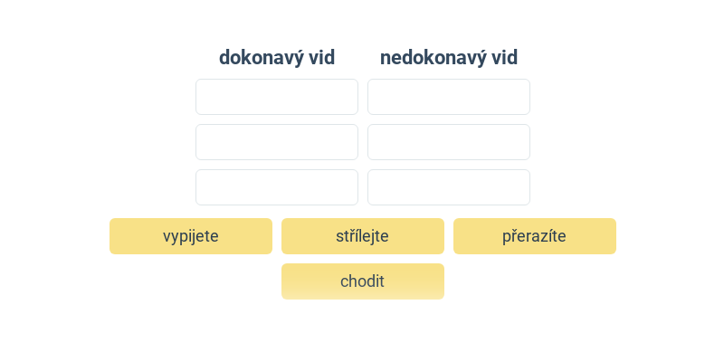 Slovesa – Procvičování online – Umíme česky