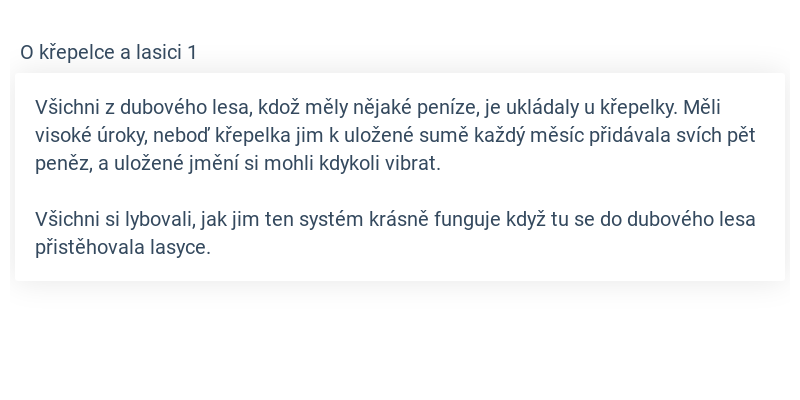 Bajky a povídky