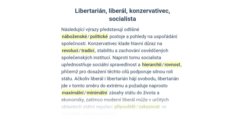 Charakteristiky osob