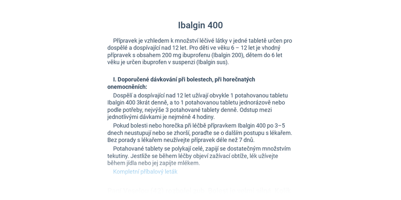 Příbalové letáky