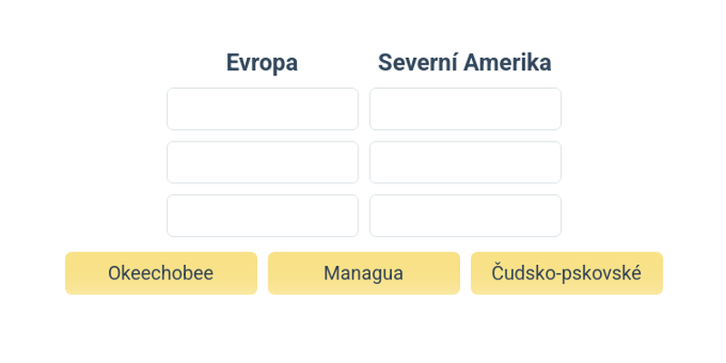 Jezera podle světadílů