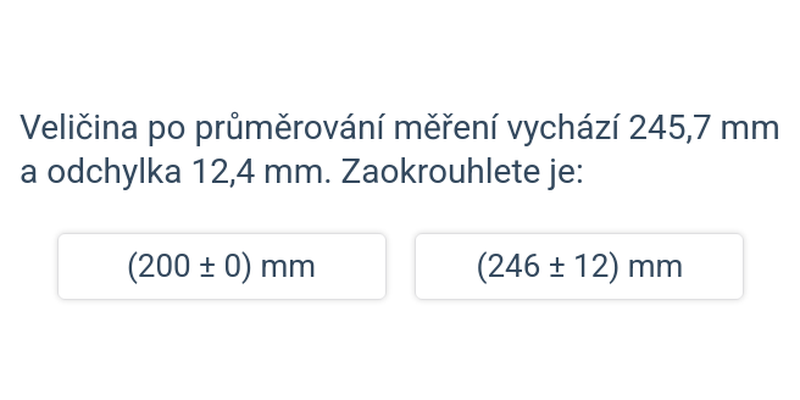 Odchylky a zaokrouhlování