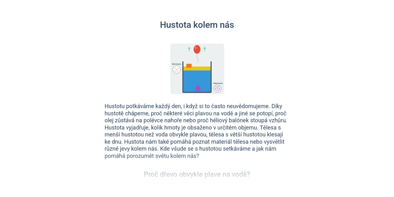 Hustota: intuitivně