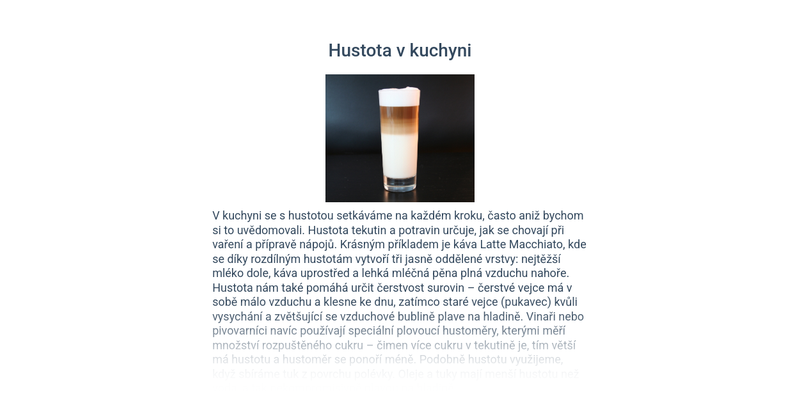 Hustota v praxi