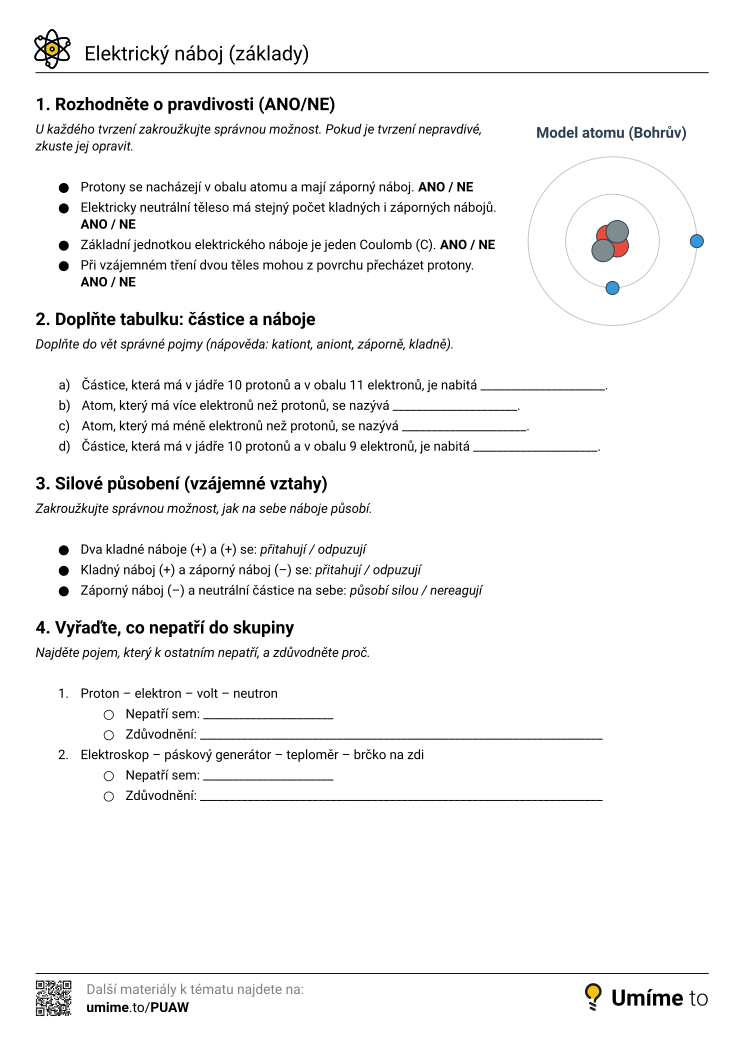 Elektrický náboj (základy)