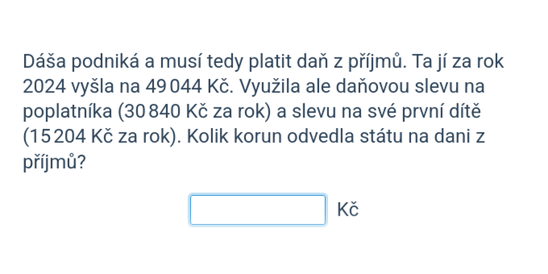 Výpočet daně z příjmu