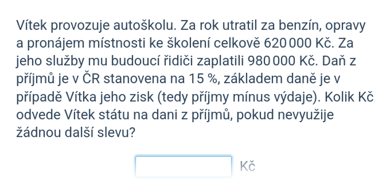 Výpočet daně z příjmu