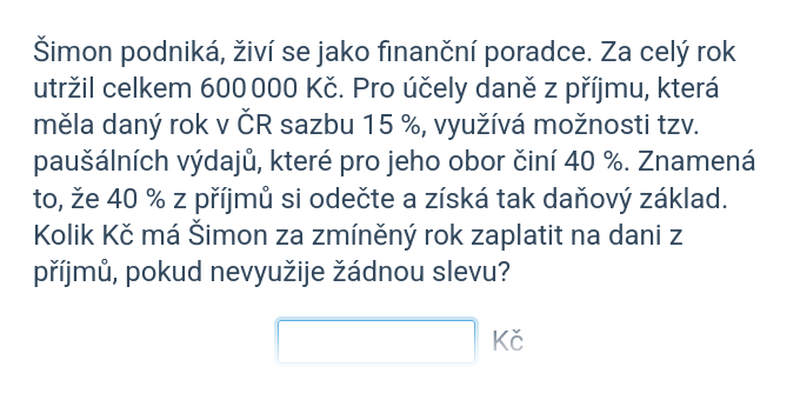 Výpočet daně z příjmu