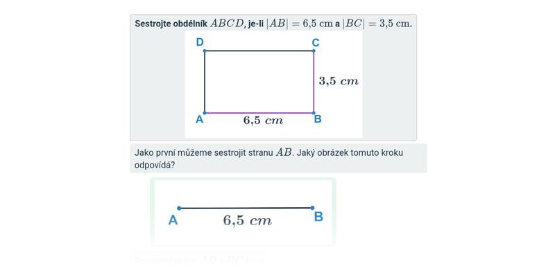 Konstrukce čtyřúhelníků: čtverce a obdélníky