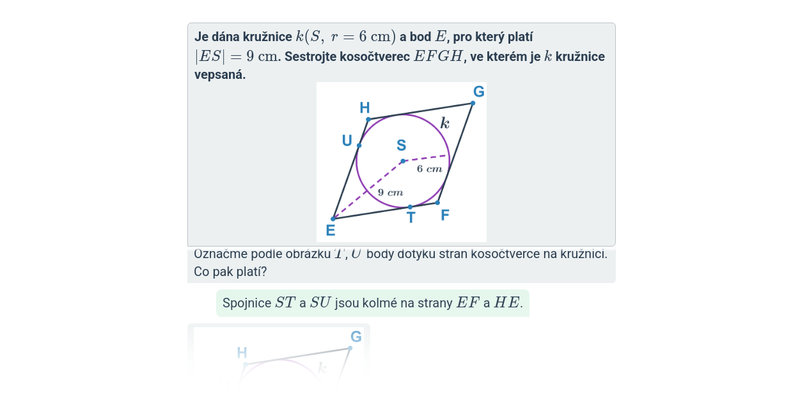 Konstrukce čtyřúhelníků: rovnoběžníky