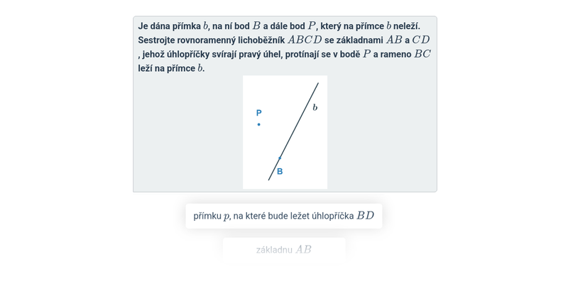 Konstrukce čtyřúhelníků: lichoběžníky