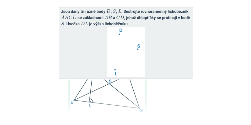 Konstrukce čtyřúhelníků: lichoběžníky