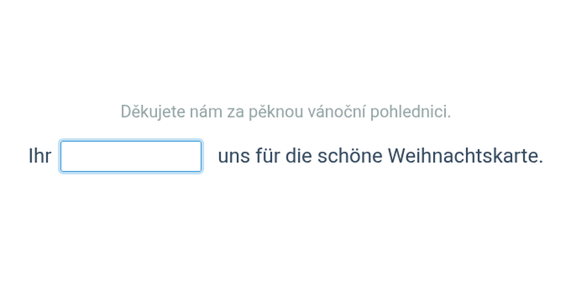 Poděkování a vyjádření spokojenosti