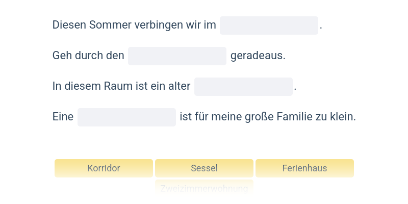 Dům – jeho části a vybavení