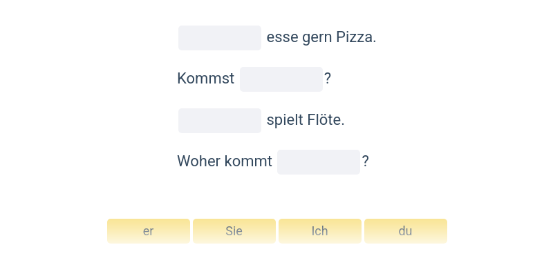 Osobní zájmena: 1. pád