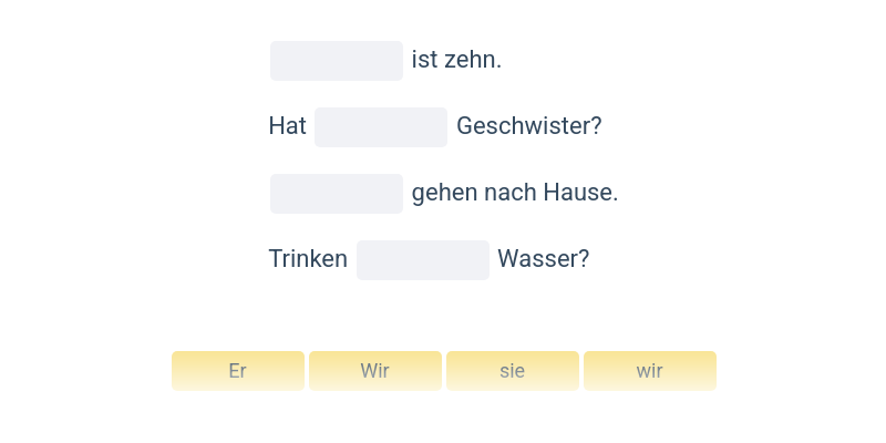 Osobní zájmena: 1. pád