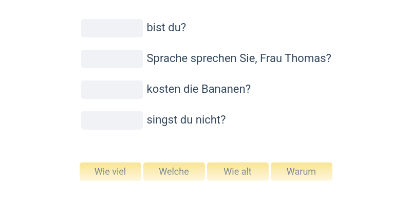 Tázací slova (W-Wörter)