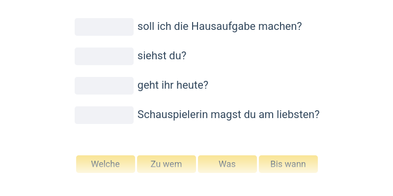 Tázací slova (W-Wörter)