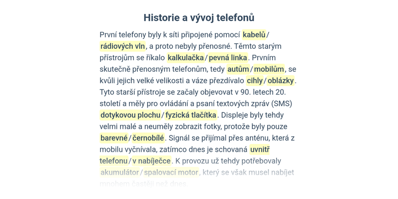 Mobilní telefony: mix
